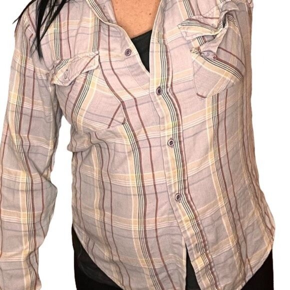 Vintage Sutter Creek Levis Strauss co flannel plaid shirt size M - Picture 2 of 9